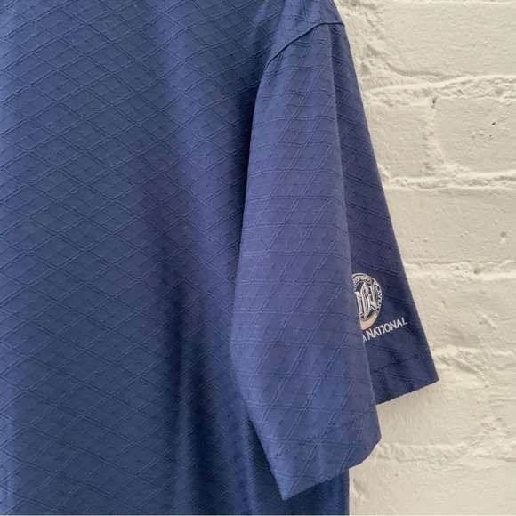 Nike Mens Dri Fi Short Sleeve Blue Polo 1/4 Zip Tiger Woods Collection L Shirt - Picture 3 of 10